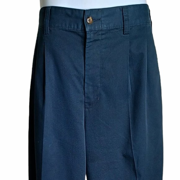 Cabelas Mens Casual Pants Size 34 Regular Blue Work‎ Office Flat Front Pockets - Picture 2 of 5